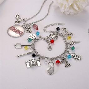 img 3 attached to 🎃 Stranger Things-themed Charm Bracelet and Necklace Set - Best Collection Items for Kids, Girls, Teens, Women, and Men - Ideal for Halloween Cosplay and as Gifts