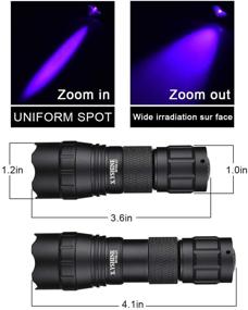 img 2 attached to Pocket Zoomable Mini LED UV Flashlight Black Light, 395nm Ultraviolet, Rechargeable Battery & Charger included for Detecting Pet Urine Stain & Bed Bug