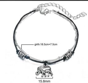 img 2 attached to Gortin Layered Elephant Bracelets Adjustable