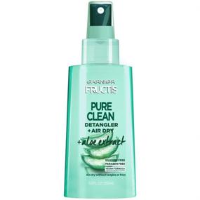 img 4 attached to 🍃 Garnier Fructis Pure Clean Detangler + Air Dry with Aloe Vera - 5 Fl Oz