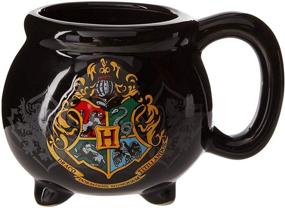 img 4 attached to 🧙 Warner Bros Harry Potter Hogwarts School Crest Cauldron Mug – 3D Sculpted Ceramic Coffee Mug, 20 Oz, Black