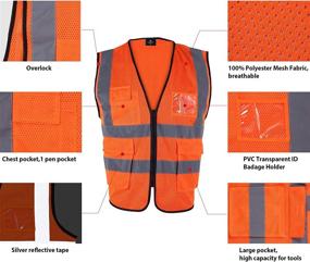 img 1 attached to VENDACE Safety Pockets Visibility Reflective Occupational Health & Safety Products for Personal Protective Equipment