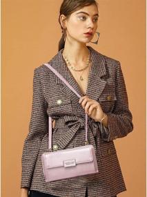 img 3 attached to 👜 Stylish Women's Leather Mini Crossbody Cell Phone Bag: Shoulder Strap Wallet Clutch Purse