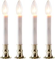 prextex set of 4 brass plated christmas window candle electric lights with automatic on/off sensor for dusk to dawn illumination логотип