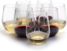 img 1 attached to Unbreakable Wine Glasses Shatterproof Dishwasher Kitchen & Dining