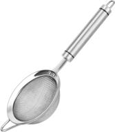 🍴 sunwukin stainless steel fine mesh strainers: the ultimate kitchen colander-skimmer with handle for precise sieving of food, tea, rice, oil, noodles, fruits, and vegetables logo