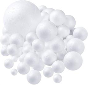 img 4 attached to 🎨 Pllieay 53 Pieces 8 Sizes Craft Foam Balls for Art, Craft, Household and School Projects: Polystyrene Foam Balls - Art Decoration at Its Finest