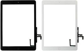 img 3 attached to 📱 High-Quality White iPad 5 Air 1st Gen Touch Screen Glass Digitizer Assembly Replacement with Home Button, Camera Holder, Adhesive - Compatible with Model A1474 A1475 A1476 - Tool Kit Included