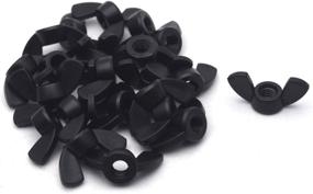 img 2 attached to Antrader 24pcs M5 Wing Nuts Butterfly Nut Fasteners Parts - Nylon Material for Enhanced Durability and Convenience