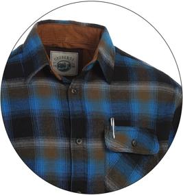 img 3 attached to Gioberti Brushed Checkered Corduroy Contrast Men's Clothing and Shirts
