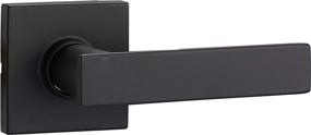 img 3 attached to 🚪 Contemporary Matte Black Passage Door Lever by Amazon Basics Stamford