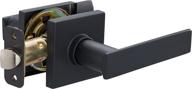 🚪 contemporary matte black passage door lever by amazon basics stamford логотип