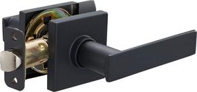 img 4 attached to 🚪 Contemporary Matte Black Passage Door Lever by Amazon Basics Stamford