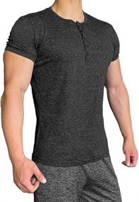 img 4 attached to 👕 Togym Slim Fit Henley Shirts for Men - Buttoned T-Shirts in Stylish Men's Clothing