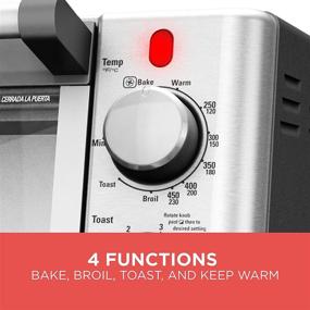 img 3 attached to 🍞 Stainless Steel/Black 6-Slice Convection Countertop Toaster Oven by BLACK+DECKER, Model TO2050S