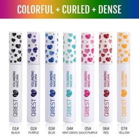 img 1 attached to 🌈 Bellesky Colored Mascara 7 Pack: Waterproof, Smudgeproof, Longlasting, Cruelty Free & Vegan Volume Mascara in 7 Colors Set B