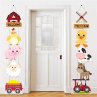 whimsical farm animal themed party decorations and supplies: cutout banners, door signs, and more! logo