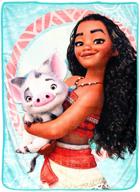 disneys moana voyagers raschel blanket logo