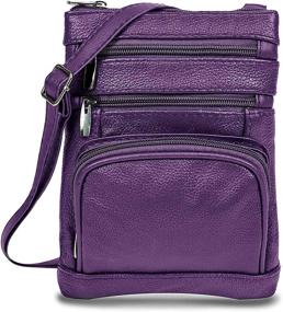 img 4 attached to Premium Genuine Leather Cross Body Handbag: Style meets Durability