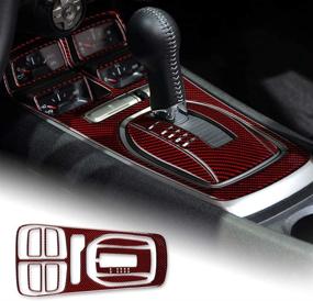 img 4 attached to 🚀 Enhance Your Camaro's Interior with AIRSPEED Carbon Fiber Center Console Gear Shift Panel Cover Sticker: Black with Red Accents (2010-2015 Automatic Transmission) - Perfect Chevrolet Camaro 2010-2015 Accessory!