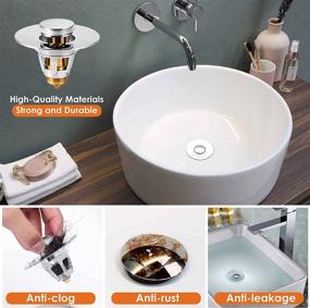 img 2 attached to 🚿 Upgrade Your Bathroom Sink with Drifop Stainless Steel Sink Stopper and Hair Catcher - 1 PCS, Silver