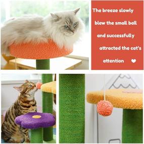 img 1 attached to 🌿 Affenlaskan Natural Sisal Flower Cat Tree with Scratching Post and Climbing Activity - Perfect for Indoor Cats, Kittens and Small Felines