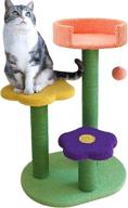 🌿 affenlaskan natural sisal flower cat tree with scratching post and climbing activity - perfect for indoor cats, kittens and small felines logo