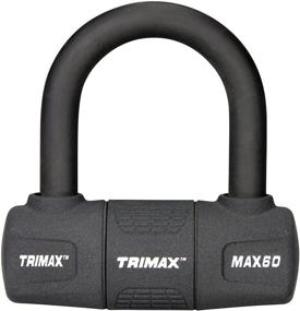 img 2 attached to 🔒 Высокоустойчивый замок TRIMAX MAX60 черного цвета с коротким крючком и ПВХ оболочкой