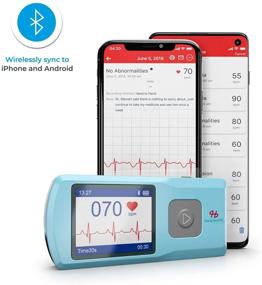 img 3 attached to 📈 SonoHealth Portable EKG Heart Rate Monitor - Wireless Handheld Home ECG Cardio & Electrocardiogram Machine with Biofeedback Finger & Chest Leads - View Irregular Cardiac Arrhythmia Vitals on Mobile Phone