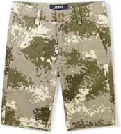phorecys camo cargo shorts: stylish uniform twill shorts for boys logo