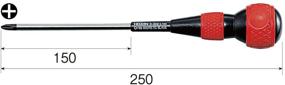 img 3 attached to Отвертка Hozan D-332-150 JIS +2 с шаровидной ручкой для улучшенной удобности использования.