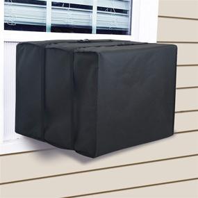 img 4 attached to 🌬️ Foozet Small Window Air Conditioner Cover for Outside Unit, Dimensions: 21"W x 16"D x 15"H Inches