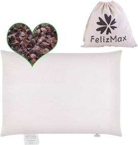 img 4 attached to 🌾 Premium Organic Buckwheat Pillow for Cool and Supportive Sleep - Neck Support for Back and Side Sleepers - Small Size (15" x 9")