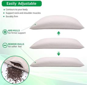 img 2 attached to 🌾 Premium Organic Buckwheat Pillow for Cool and Supportive Sleep - Neck Support for Back and Side Sleepers - Small Size (15" x 9")