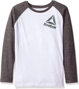 img 1 attached to Reebok Little Sleeve 2027 True White Boys' Clothing in Tops, Tees & Shirts