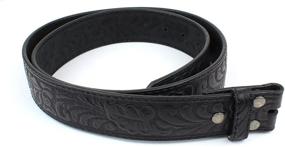 img 4 attached to 🤠 Western Brown Leather Accessories and Belts with Embossed Scrollwork for Men