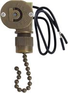 🔌 metal zing ear ze-109m ceiling fan light switch: two-wire on-off pull chain switch, compatible with hunter ceiling fan light (bronze) logo