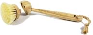 🧽 milieco natural cleaning kitchen maxi scrub brush with replaceable brush head for dish, cast iron skillet, pots, and pans - bamboo handle and sisal bristles - 100% eco-friendly logo