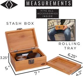 img 2 attached to 🎋 Ultimate Premium Stash Box Kit: Lock, Bamboo Rolling Tray, UV Smell Proof Jar, Grinder, Charcoal Bag & More!