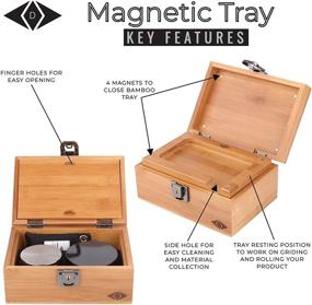 img 1 attached to 🎋 Ultimate Premium Stash Box Kit: Lock, Bamboo Rolling Tray, UV Smell Proof Jar, Grinder, Charcoal Bag & More!