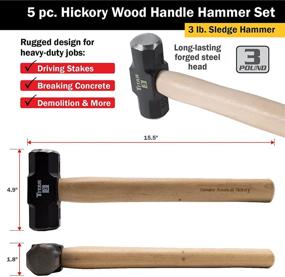 img 1 attached to 🔨 Hickory Handle Titan 85070: Expertly Crafted 5-Piece Set for Ultimate Durability