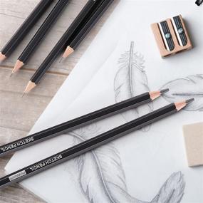 img 1 attached to 🖌️ PANDAFLY Professional Drawing Sketching Pencil Set - 12 Pieces Art Drawing Graphite Pencils: Perfect for Artists of All Levels - Sketching, Shading, and Creating Stunning Artwork