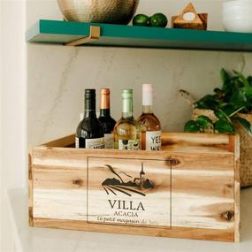 img 3 attached to 🍾 Spacious Wood Wine Crate for Holding and Displaying up to Twelve Wine Bottles