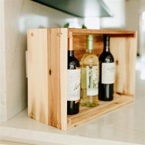 img 2 attached to 🍾 Spacious Wood Wine Crate for Holding and Displaying up to Twelve Wine Bottles