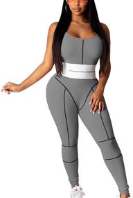 img 2 attached to 👗 Women's Bodycon Clubwear Jumpsuit by Mrskoala - Clothing for Women in Jumpsuits, Rompers, & Overalls