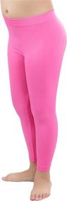 img 1 attached to 👧 Versatile and Comfortable Full-Length Seamless Polyester Leggings for Girls - ToBeInStyle Leggings Collection