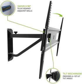 img 1 attached to 📺 Kanto FMC1 Telescoping Corner TV Mount for 40-60" Flat Panel TVs