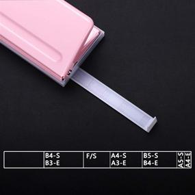 img 1 attached to 🔍 WORKLION Adjustable 6 Hole Punch: Efficient Metal Six Hole Puncher for Planners and 6-Ring Binders - A4 / A5 / A6 Compatibility with 6 Sheet Capacity - Stylish Pink Design