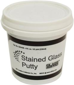 img 3 attached to 🔳 Ready-to-Use Glass Pro Stained Glass Lead Cement Putty Black - 1/2 PINT (1 LB)