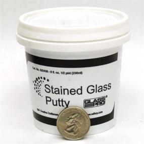 img 2 attached to 🔳 Ready-to-Use Glass Pro Stained Glass Lead Cement Putty Black - 1/2 PINT (1 LB)